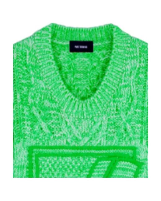 we11done Green Logo Sweater