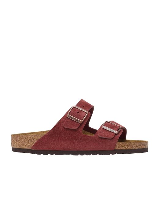 Birkenstock Brown Dual-Band Slide Sandals for men