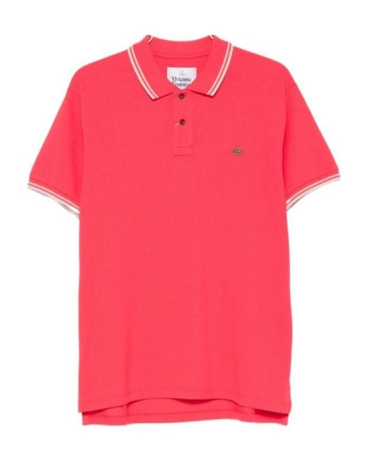 Vivienne Westwood Pink Short-Sleeve Polo Shirt for men
