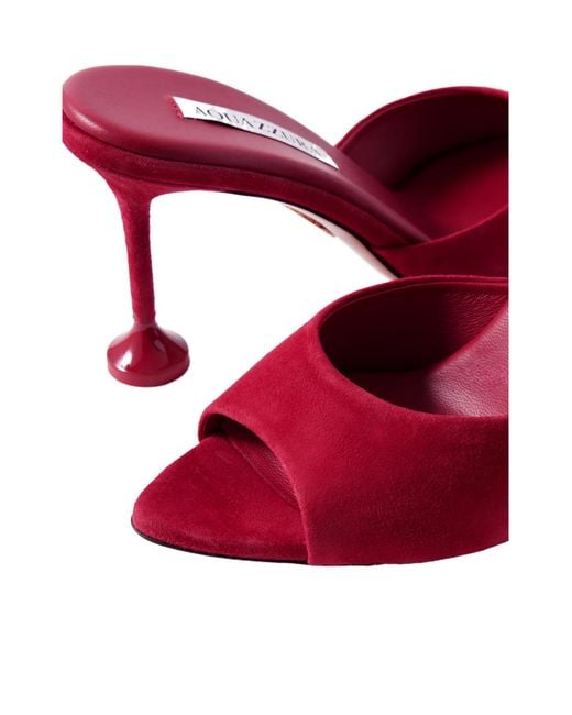 Aquazzura Pink Suede Mules