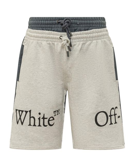 Off-White c/o Virgil Abloh Gray Drawstring Shorts for men