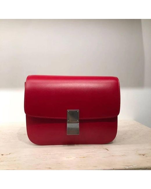 Céline Red Medium Classic Bag