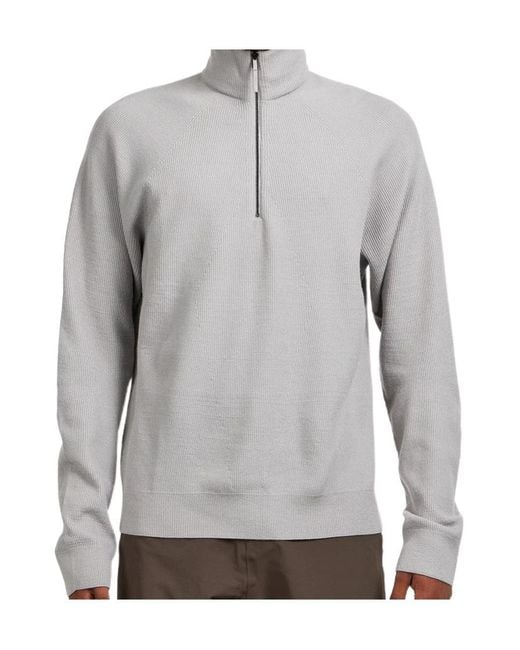 Veilance Gray Half-Zip Sweater for men