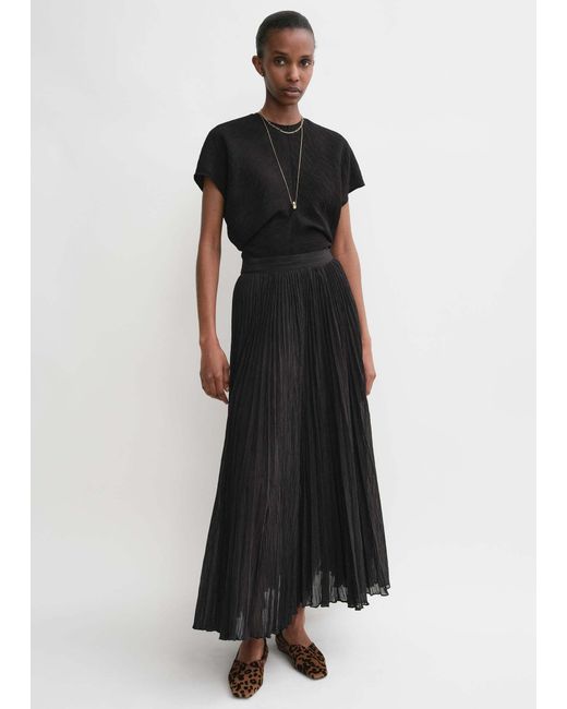 Totême Black Pleated Skirts
