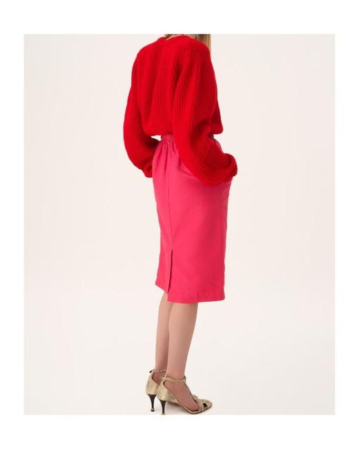 Chloé Pink Elastic-Waistband Pocket Skirt
