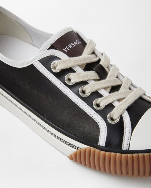 Versace Black Goliath Low-Top Sneakers for men