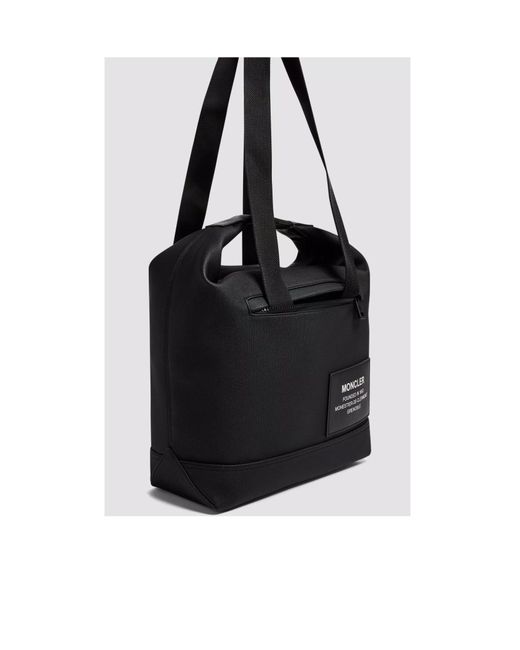 Moncler Black Nakoa Logo Patch Top Handle Bag for men