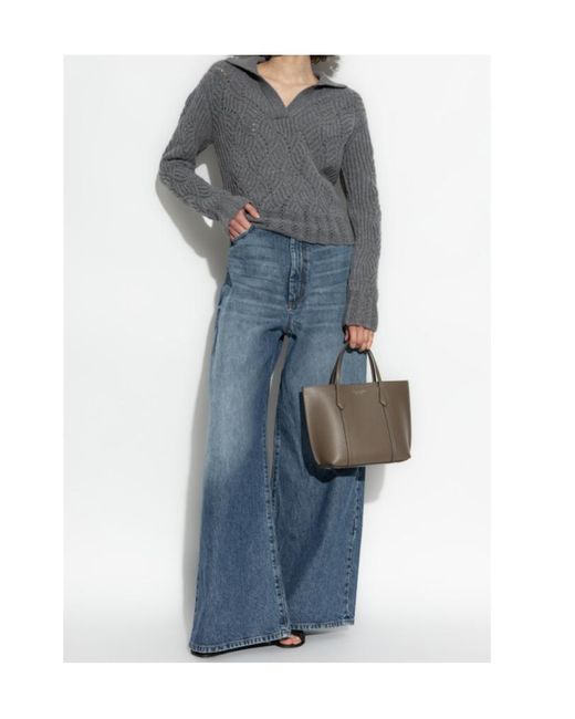 Etro Gray Cable Knitted Jumper
