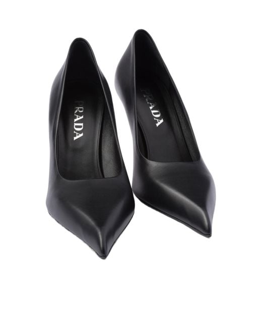 Prada Black Pointed-Toe Slip-On Pumps
