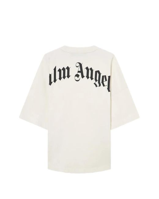 Palm Angels White Classic Logo Over T-Shirt for men
