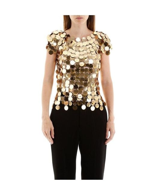Rabanne Black Sequins T-Shirt
