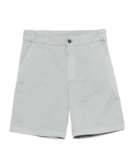 Eleventy Gray Front-Pockets Chino Shorts for men