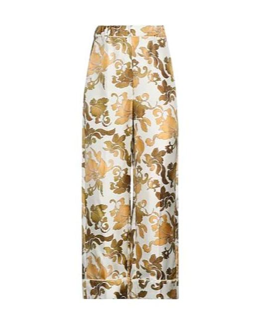 Max Mara Metallic Patterned Wide-Leg Trousers