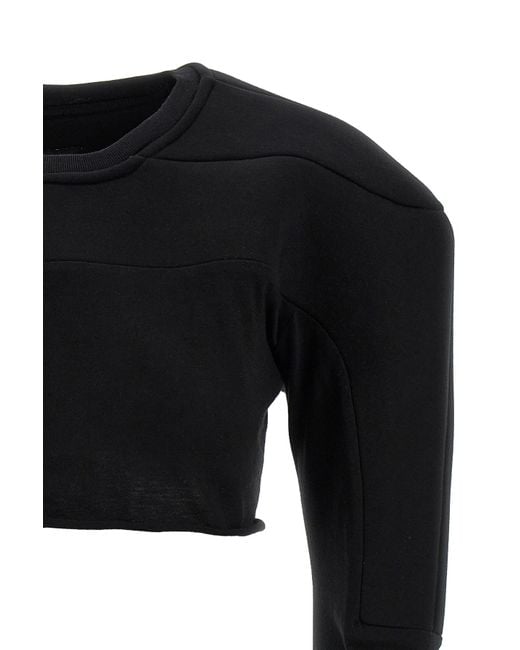 Rick Owens Black X Champion Knitted Cropped Jumper