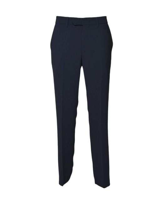 Aspesi Blue Straight Leg Tailored Trousers