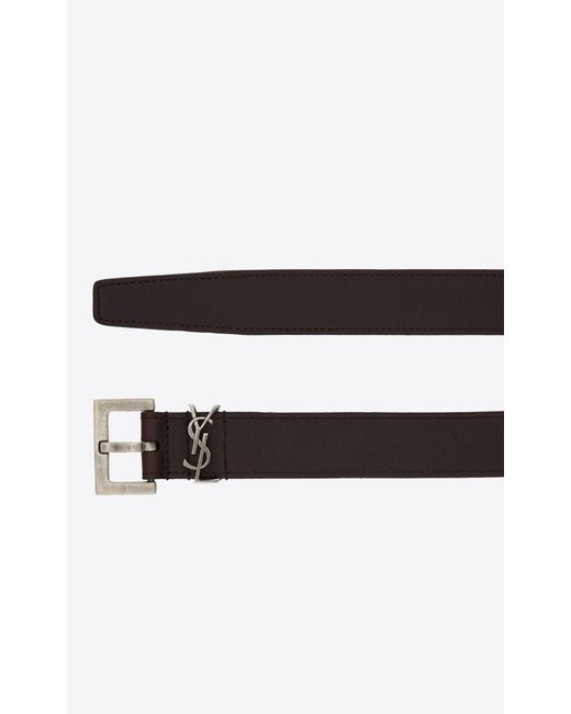 Saint Laurent Multicolor Cassandre Logo Plaque Belt for men