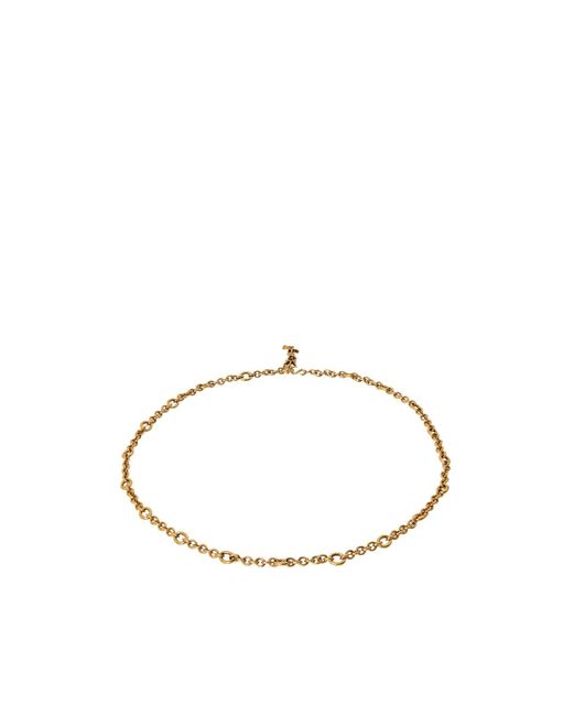 Saint Laurent Metallic Thin Chain Belt