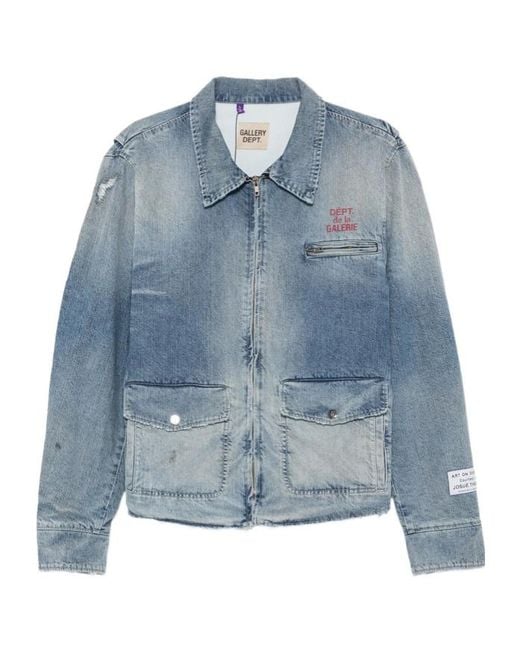 GALLERY DEPT. Blue Long-Sleeved Denim Jacket for men