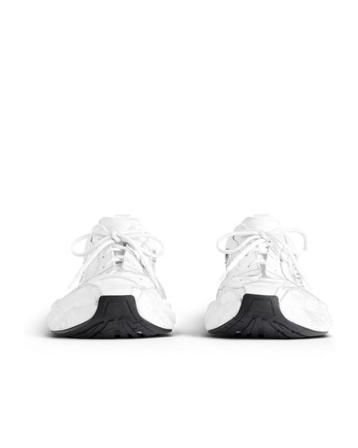 Balenciaga White Monday Lace-Up Sneakers for men