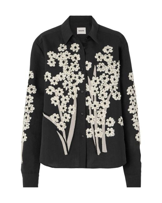 Khaite Black Argo Appliqué Shirt
