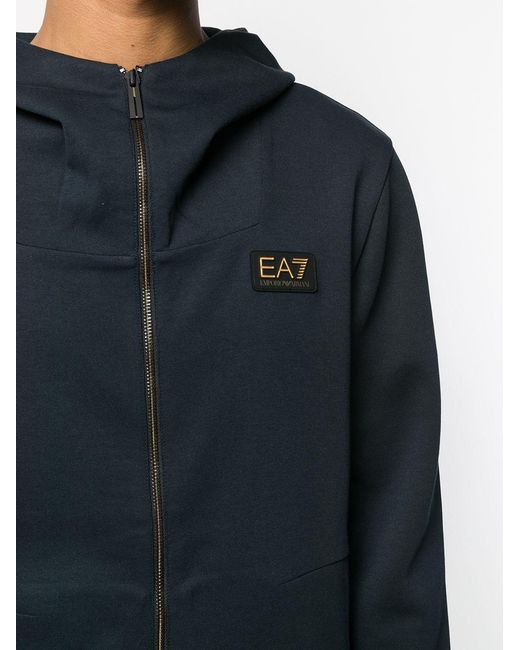 Emporio Armani Blue Dark Ea7 Patch Leisure Jacket for men