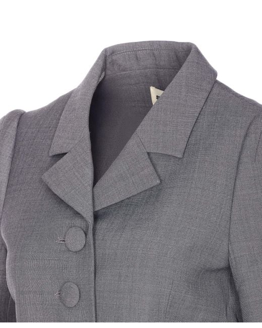ShuShu/Tong Gray Shushu/Tong Lapel Buttoned Short Jacket