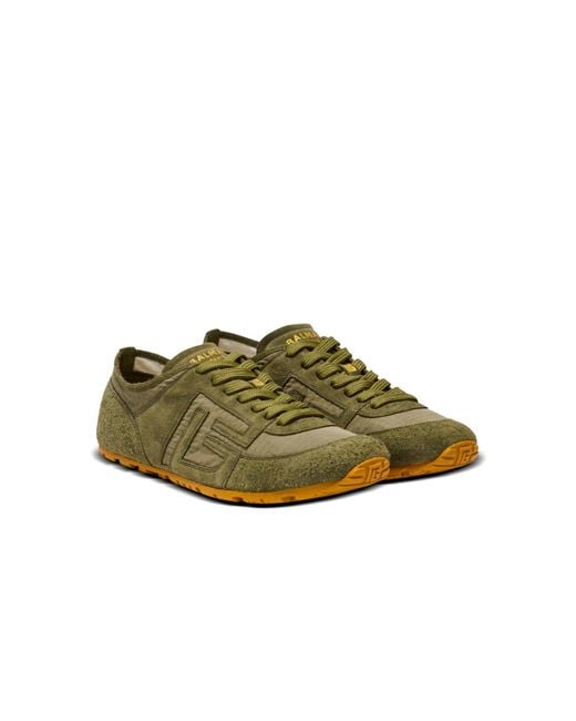 Balmain Green Racer 45 Trainers for men