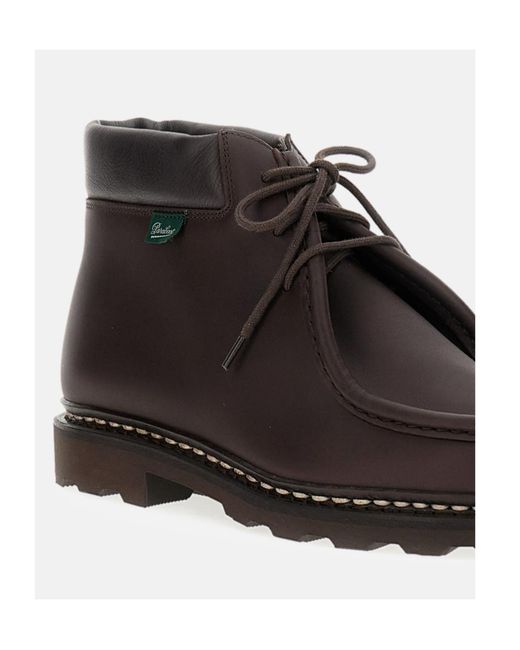 Paraboot Brown Lace-Up Ankle Boots for men
