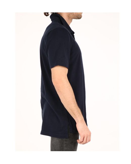 James Perse Black Short-Sleeved Jersey Polo Shirt for men