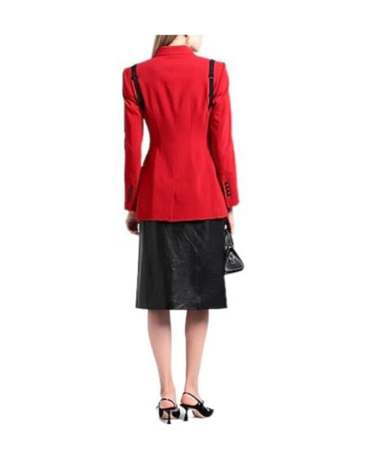 Dolce & Gabbana Red Twotone Minimalist Blazer