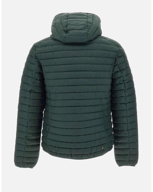 Save The Duck Green Donald Hooded Down Jacket for men