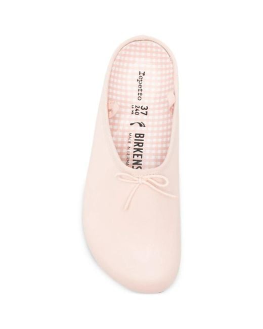 Repetto White X Birkenstock Round-Toe Mules