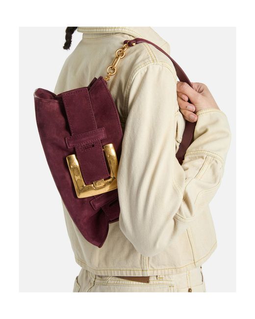 Balmain Purple Anthem Mini Shoulder Bag