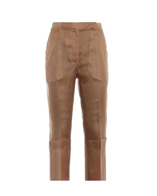 Max Mara Natural Opale Logo Casual Pants