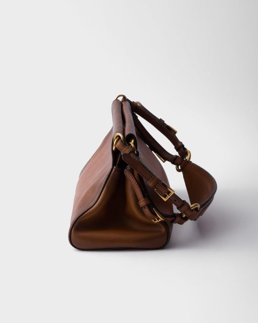 Prada Brown Enchaîné Medium Cognac Leather Bag