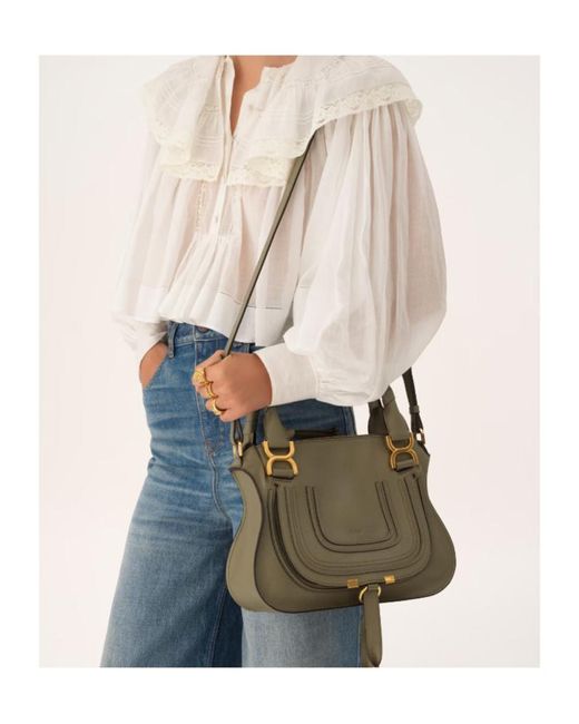 Chloé Green Chloé Marcie Small Tote Bag