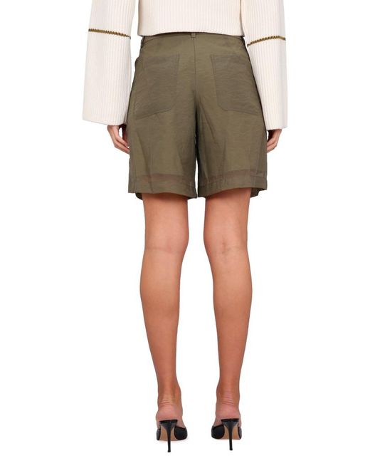 Helmut Lang Green Bermuda Shorts