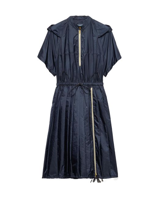 Prada Blue Light Re-Nylon Midi-Dress