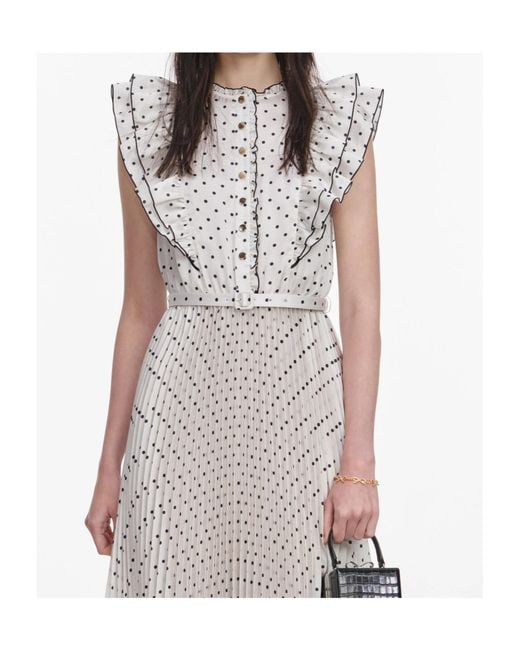 Self-Portrait Multicolor Polka Dot Midi Dress
