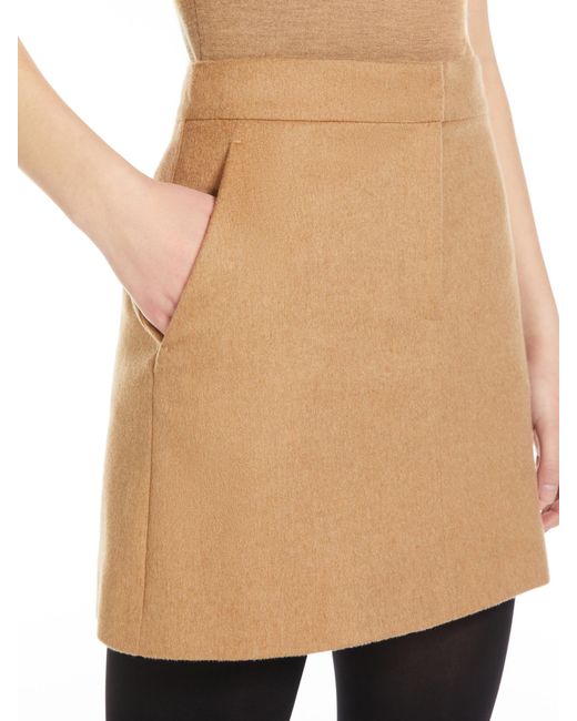 Max Mara Natural Ancella Straight Hem Mini Skirt