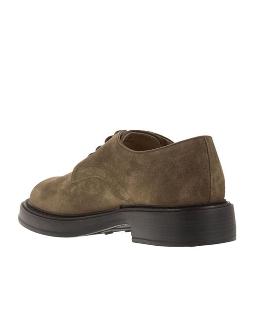 Tod's Brown Round Toe Lace-Up Shoes for men