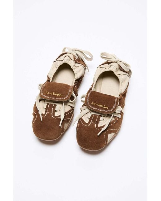 Acne Brown Suede Lace-Up Shoes