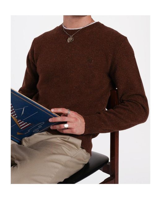 Baracuta Brown Shetland Sweater for men