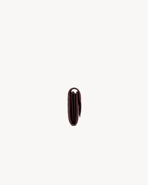 Saint Laurent Purple Monogram Envelope Wallet
