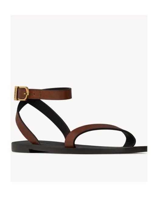 Saint Laurent White Sahara Sandals