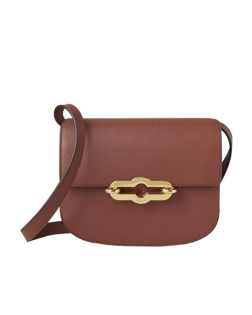 Mulberry Brown Pimlico Foldover Top Crossbody Bag