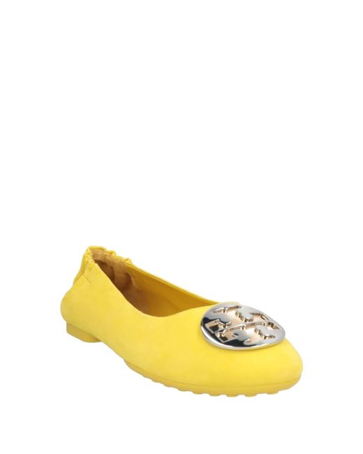 Tory Burch Yellow Round Toe Ballet Flats