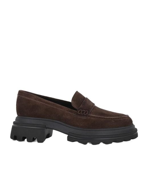 Hogan Brown Slip-On Loafers