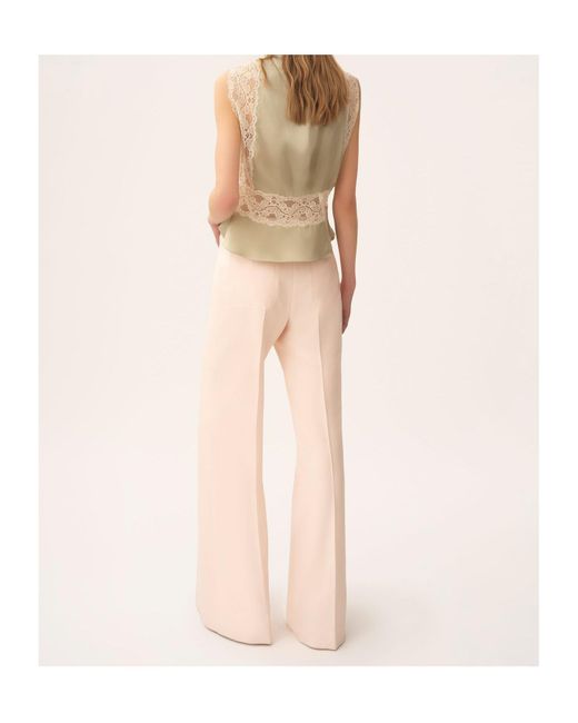 Chloé White Chloé High-Waisted Flared Trousers
