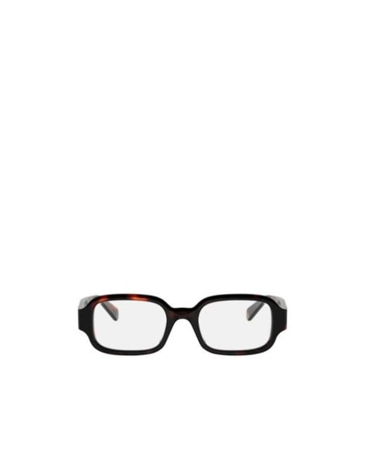 Céline White Full-Rimmed Plano Lenses